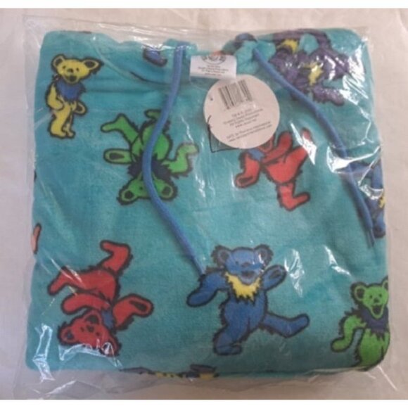 New Grateful Dead L Pullover Pouch Pocket Sweater Hoodie Dancing Bear Sweatshirt - Picture 2 of 2
